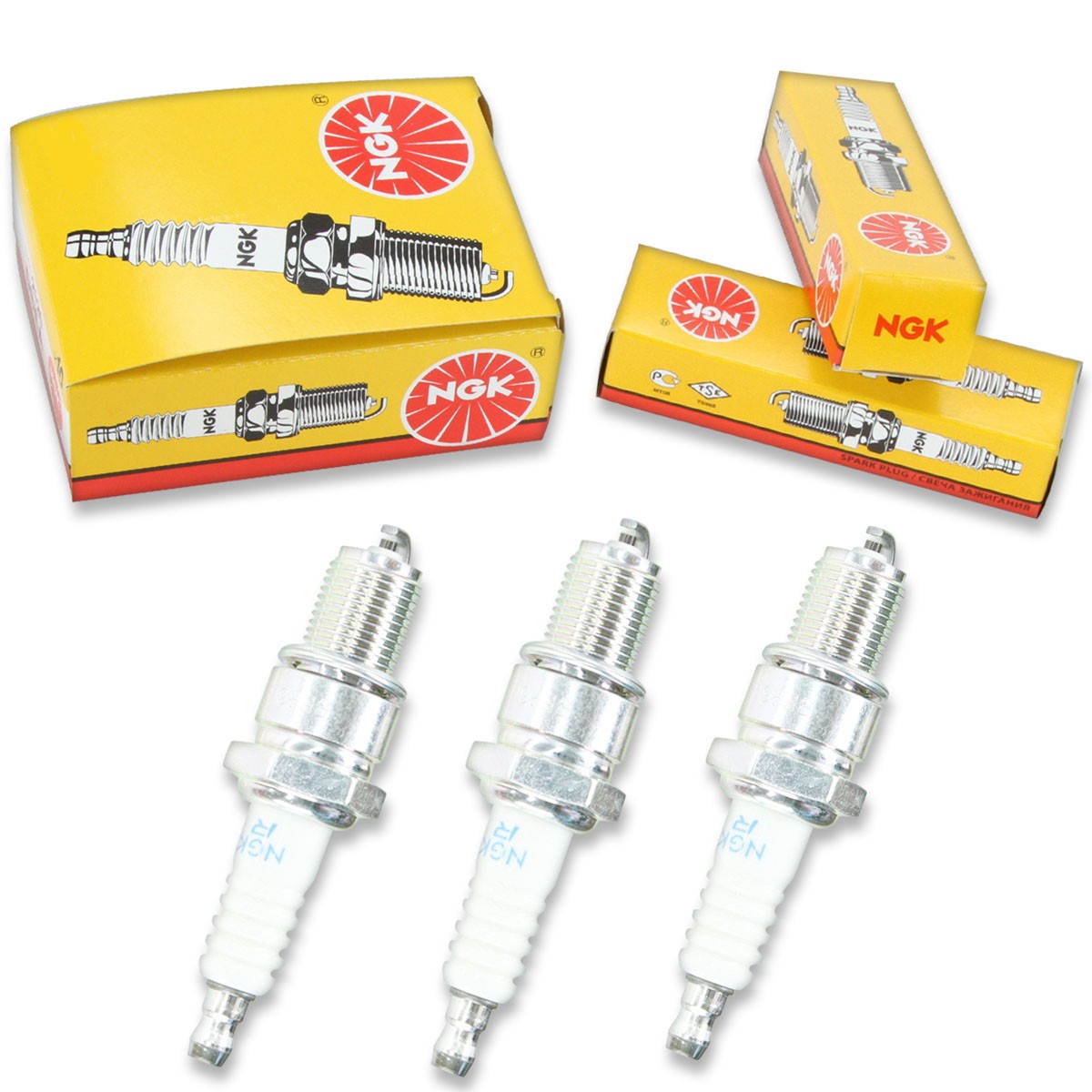 3 pcs NGK Standard Spark Plugs for 1985 Suzuki SA310 1.0L L3 - Engine Kit nx
