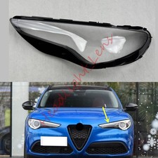 Left Side Headlight Clear Lens Cover Replace + Sealant for Alfa Romeo Stelvio