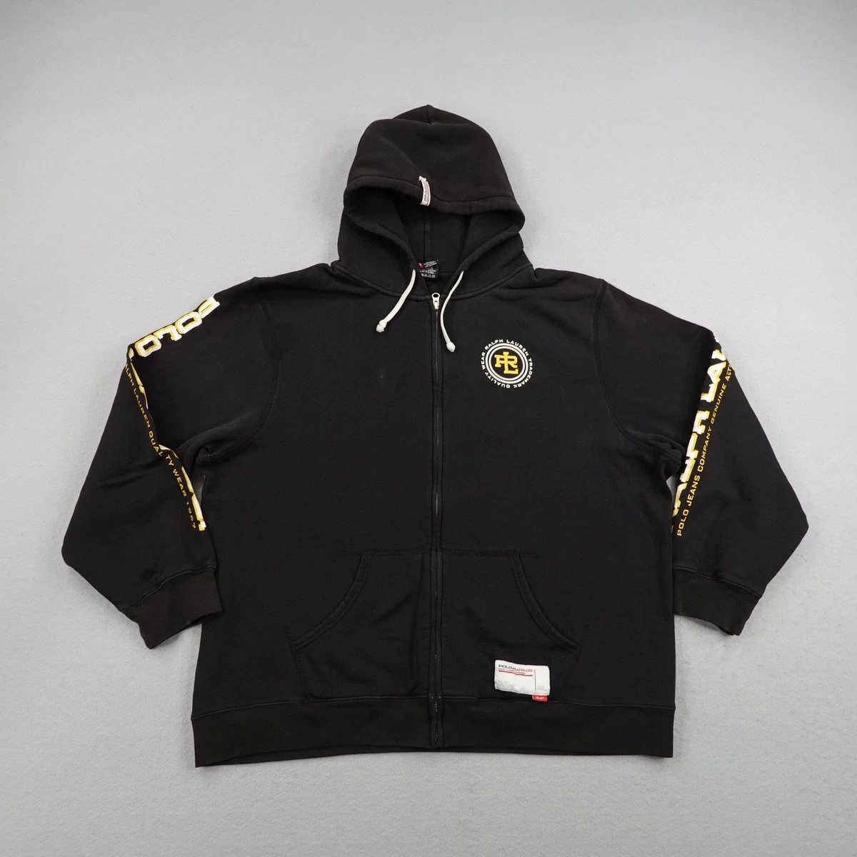 激レア ポロジーンズ ラルフローレン アーチロゴ ジップパーカー 黒 M y2k Lauren Ralph Lauren Full Zip Hoodies & Sweatshirts for Men for