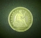 1856 O Seated Liberty Half Dime, New Orleans Mint, Good Details - Good Date