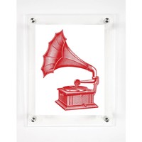 Mitchell Black Phonograph Decorative Framed Wall Canvas Cranberry (12x15) on sale Mitchell Black Phonograph Decorative Framed Wall Canvas Cranberry (12x15) on sale
