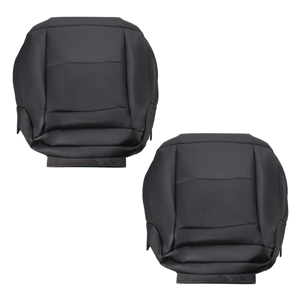 Front Bottom Leather Seat Cover L&R Black For 2010-2014 Mercedes Benz E350 E550 Foto 2 de 4