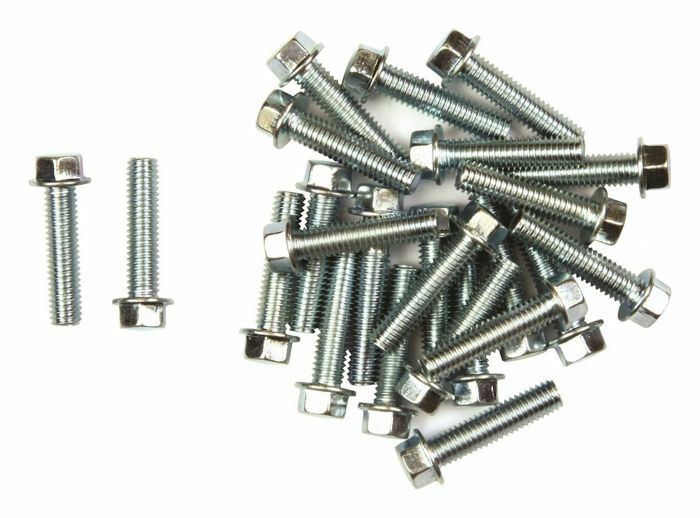 BIKE IT CARBON STEEL FLANGE HEAD BOLTS M6 X 25MM (25 PIECES)