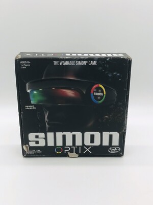 Hasbro Simon Gaming C1959  Optix Game WORKS Used Box Damaged .
