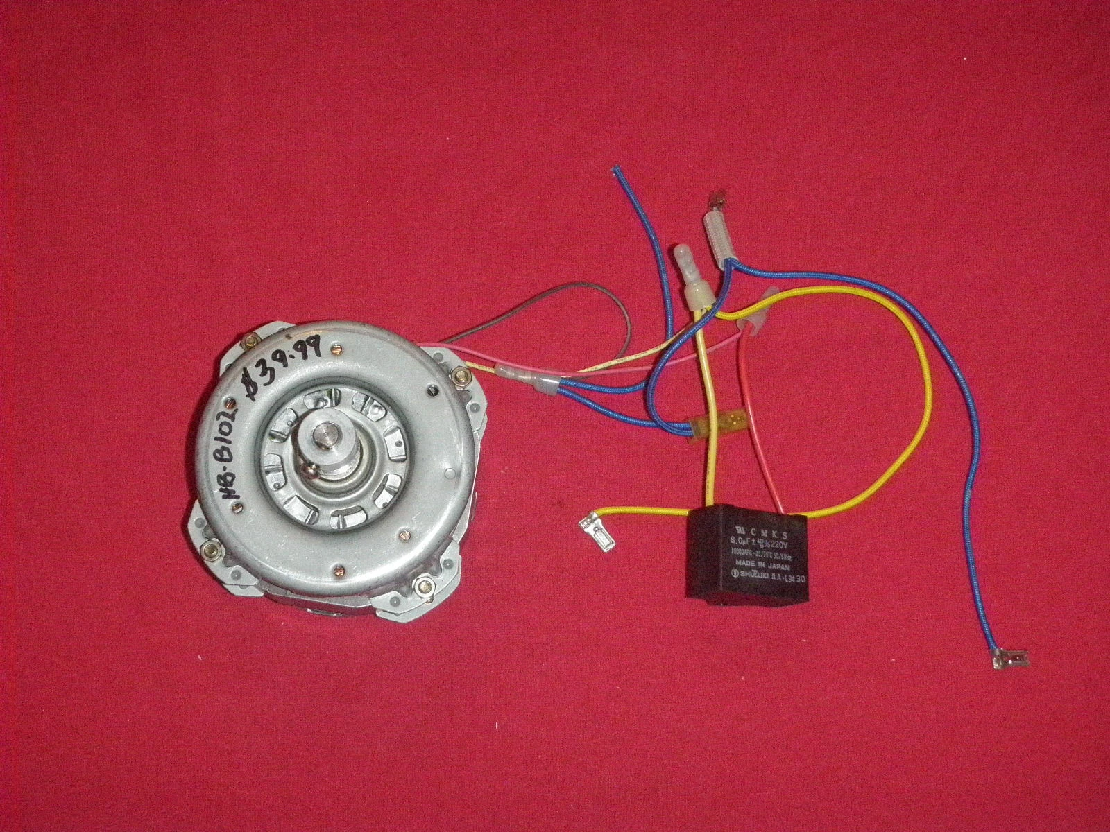 Motor + Run Capacitor for Hitachi Automatic Home Bakery Breadmaker Model HB-B102