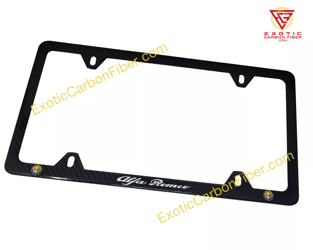 Alfa romeo carbon fiber license plate frame deals