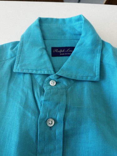 Ralph Lauren Purple Label Men’s Shirt. 100% Linen. Small 14.5 - Picture 3 of 5