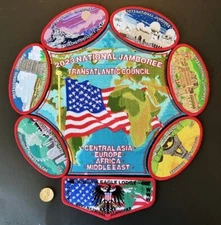 OA BLACK EAGLE LODGE 482 BSA TRANSATLANTIC 2023 JAMBOREE 8PATCH JSP SET USA FLAG