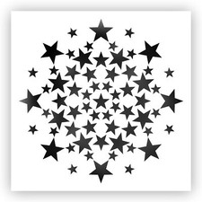 Stars Stencil - Choose a Size - Laser-Cut Reusable Plastic