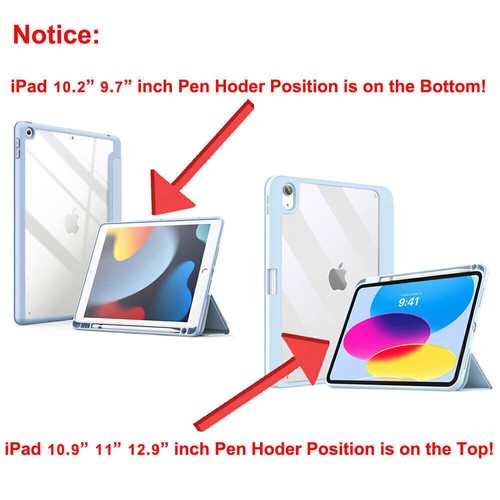 Smart Case For 2025 NEW iPad Air 11" M3/ iPad Pro 11 inch 2024 Clear Back Cover - Picture 12 of 75