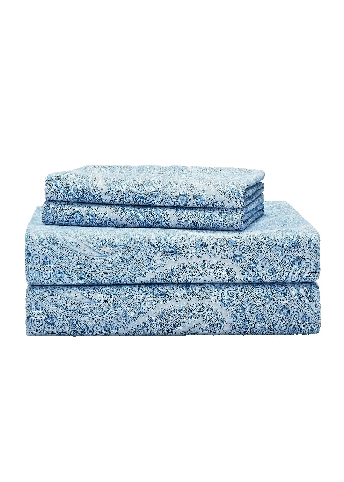 Paisley King Flannel Bed Sheets