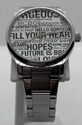 BCBG GENERATION LADIES WATCH NO TIME LIKE THE PRESENT New BATTERY Inspirational