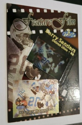 1998 Flair Showcase   Feature Film #8   Barry Sanders  Team: Detroit Lions 