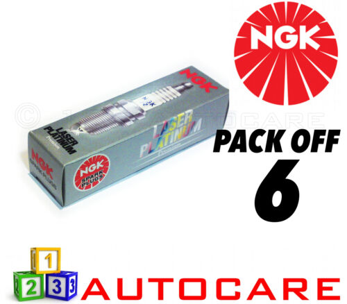 NGK Laser Platinum Spark Plug set - 6 Pack - Part Number: DCPR8EKP No. 7415 6pk - Picture 1 of 1