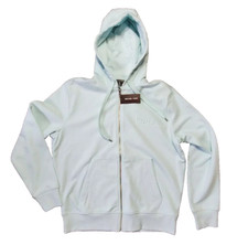 NWT Michael Kors MK Logo Terry Fleece Full Zip Hoodie Turquoise Tint Men  s XL
