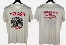 Reprinted 1981 The Clash Band On Tour Double Sided T Shirt Full Size S-5XL