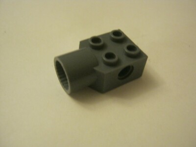 Lego (1) Dark Gray Technic 2x2 Brick With Click Rotation Hole, 48169 (028-73)