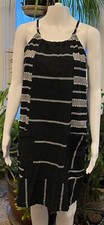 Old Navy Jacquard Black Shift Dress Tunic Cotton Boho Womens M