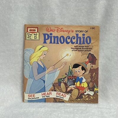 Walt Disney Storytellers Pinocchio Book *No Tape* Vintage Book