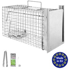 Gabbia Trappola per Animali Gatto Martora Donnola 50 x 20 x 27 cm Petigi