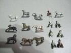 25mm Napoleonic lead figures cavalry, 10 horse, 8 riders + 14 infantry some wear
