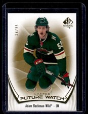 2021-22 SP Authentic Limited Gold Future Watch Adam Beckman RC 24/99 Minnesota