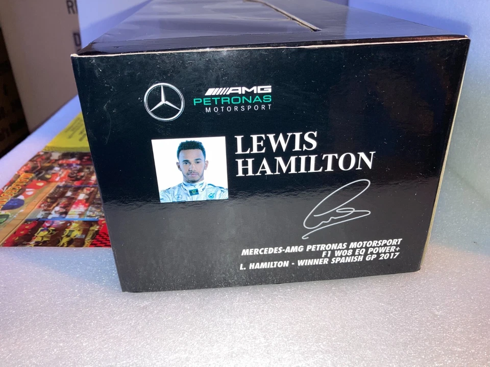 110170044 MINICHAMPS 1:18 MERCEDES PETRONAS HAMILTON SPANISH GP 2017 SHIP. WORLD - Immagine 3 di 4