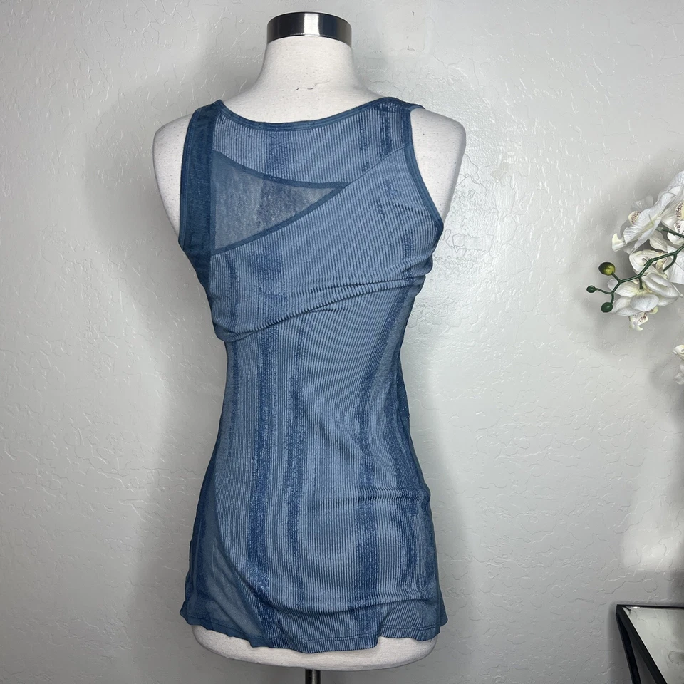 Túnica Tanque Salvage Acanalada Pequeños Cristales S Foto 3 de 4