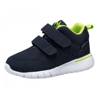 LICO Akela V Kinderschuhe, Leder, Klett,Tex-Membran, Marine/Lemon, Gr. 21-27