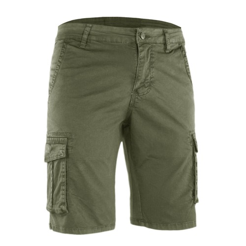 Bermuda Uomo Cargo Cotone Shorts Multitasche Corto Con Tasconi VEQUE - Foto 27 di 35