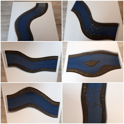 Tabletop Gelände, Fluss, Flussteile (Gale Force 9)