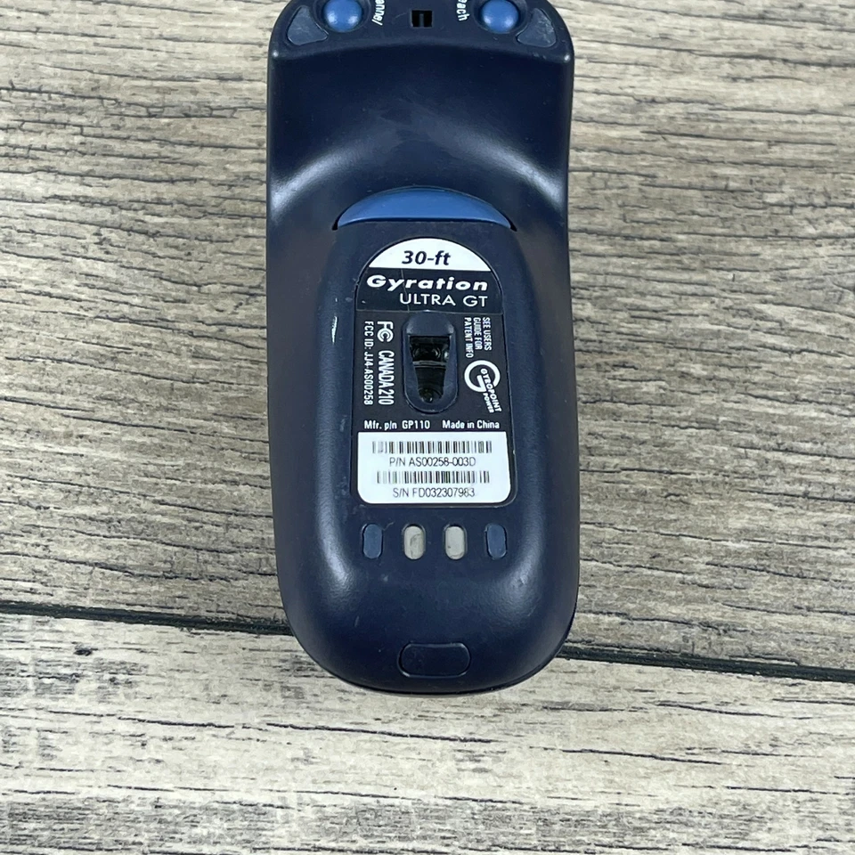 Gyration Ultra GT GP110 Gray Wireless 3-Button 30 Ft USB Optical Mouse - Image 4 of 4