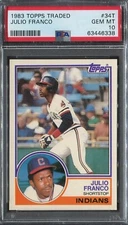 1983 TOPPS TRADED JULIO FRANCO RC #34T PSA 10 GEM MINT *RARE FIND* ROOKIE CARD