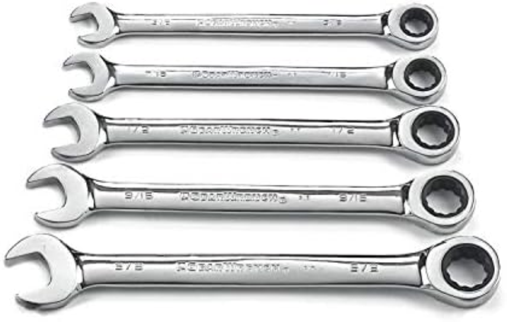GearWrench Set di chiavi combinate a cricchetto, 5 pezzi, SAE - 93005