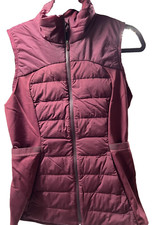 Lululemon Women's Down For It All Goose Down Vest size 6 plum wine puffer puffy