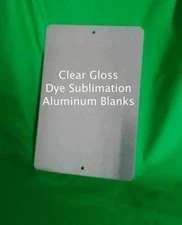 Clear Aluminum Dye Sublimation Parking Sign Blanks 8" x 12" with Holes - 10PCs