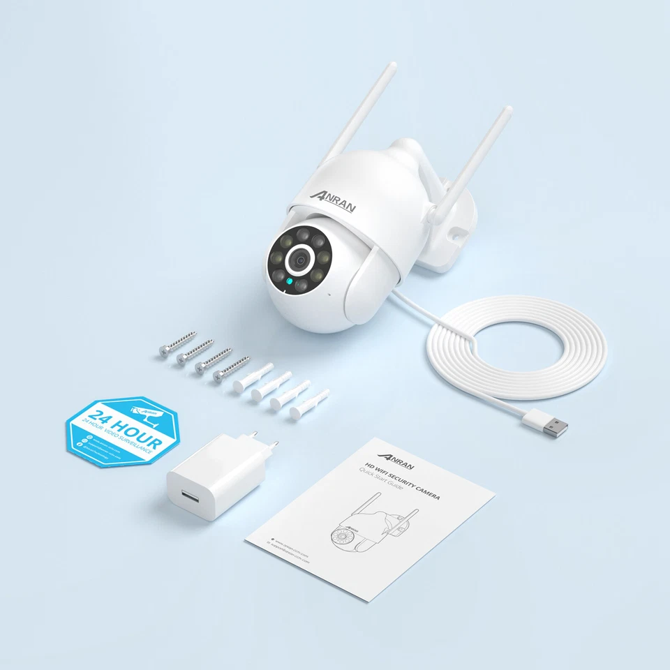 ANRAN Wireless Home Security Camera System 5MP Pan/Tilt 2 Way Audio Outdoor WiFi - Image 2 of 4