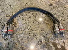 Planet Waves CableStation RCA Cable 8'' Jumper Size For PreAmps w/ BC Connectors