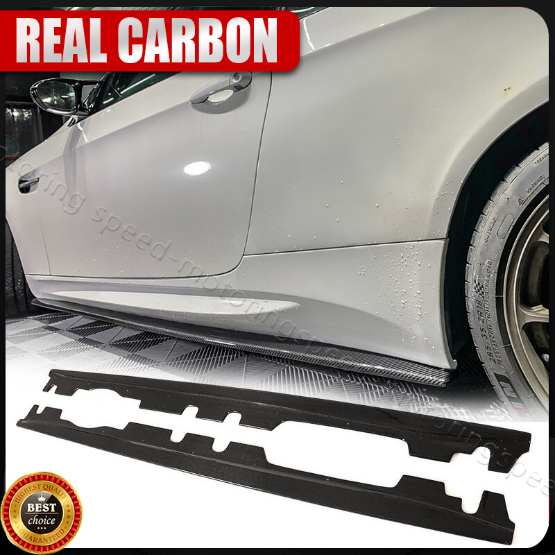 For 2008-13 BMW E92 E93 M3 REAL Carbon Fiber Side Skirt Extension