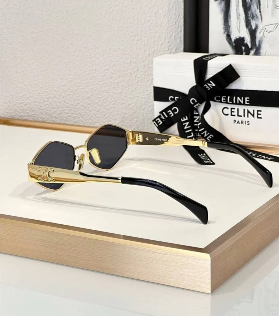 Celine CL40254U 30N Triomphe Metal Sunglasses Gold Frame