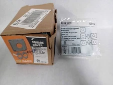 Box of 10 RACO 811U - 1-Gang Round 3 in 1 Electrical Box Cover Raised 1/2" - NEW