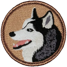 Husky Patrol Patch - 2" Round Embroidered Patch
