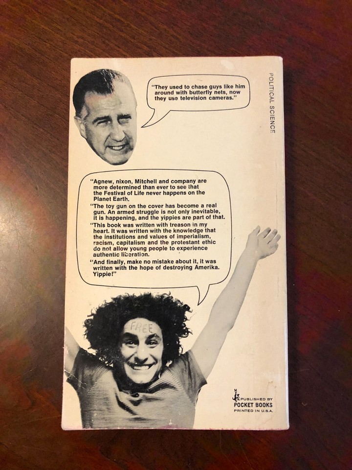 Revolution For The Hell Of It ABBIE HOFFMAN vtg 1st ed Free paperback