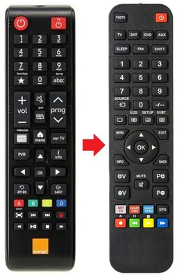 Fernbedienung passend für ORANGE 702048 | GX-SP680EL-OSP | GXSP680EL
