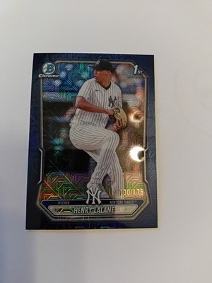 HENRY LALANE /175 NAVY BLUE 2026 Bowman 1st Mega Box Chrome #BCP-104 NY Yankees