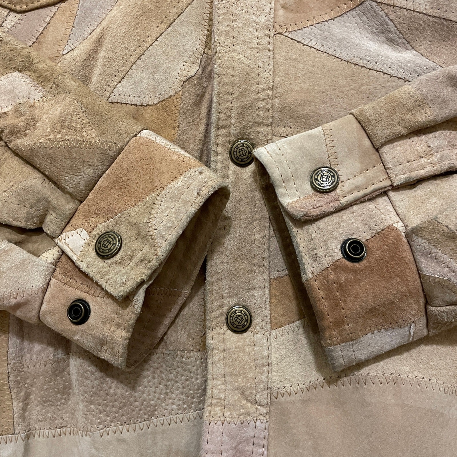 Patchwork Suede Jacket 70 | Genuine Leather L Wes… - image 5