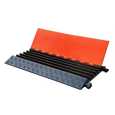 Atlas Heavy Duty Cable Protector Wire Ramp - 5 Channel 36  Long Black & Orang...