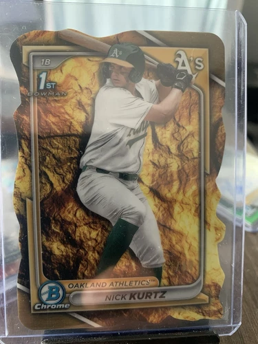 2024 Bowman Draft Nick Kurtz 1st Bowman Prospectors SE Gold Die Cut SSP /49