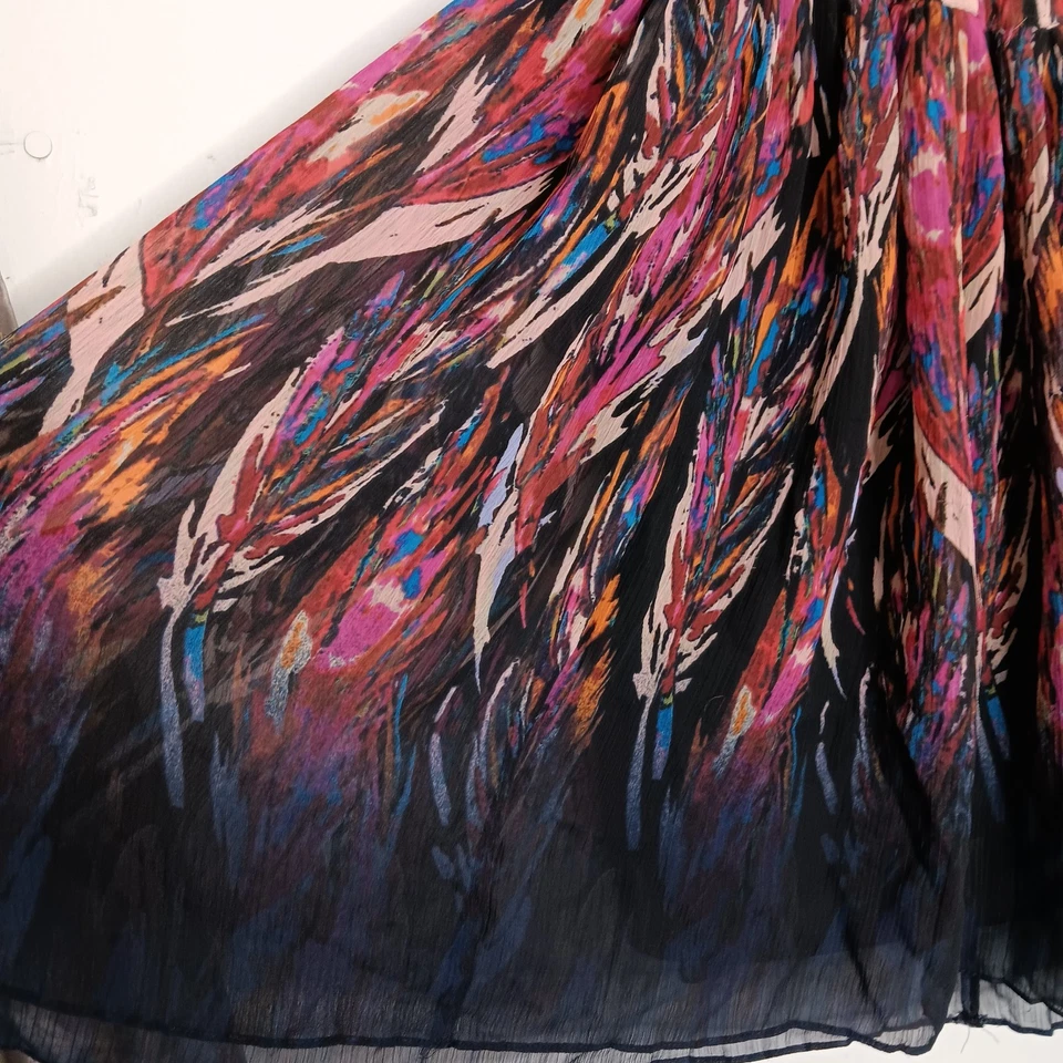 Falda midi boho abstracta talla grande Lane Bryant para mujer 18/20 fluida vibrante artística Foto 3 de 4