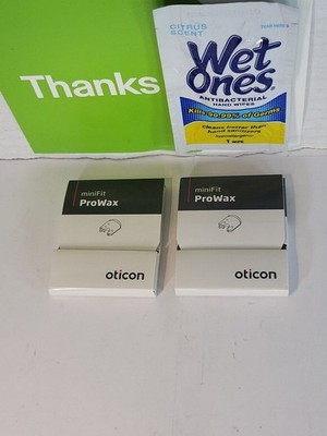 2 Packs Oticon ProWax miniFit Hearing Aid Wax Guards. pack. 10 Total.
